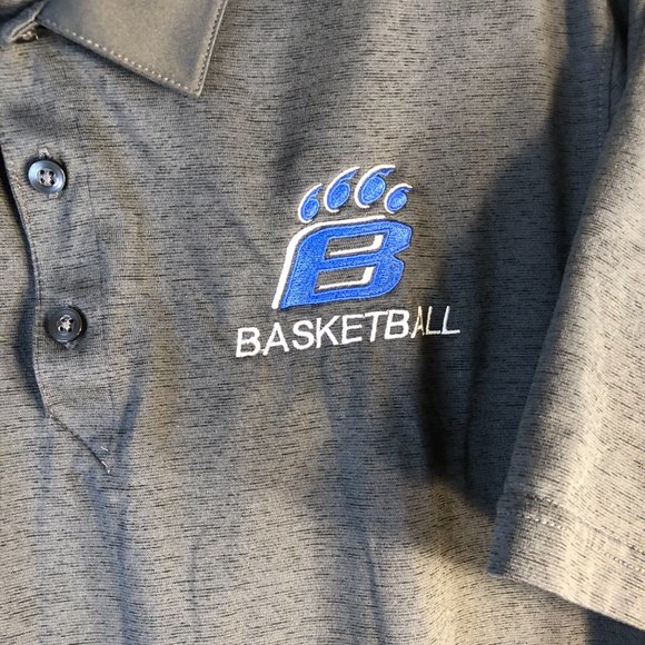 Nike Dri-FIT Men's XL Short Sleeve Black Polo Shirt Basketball Logo CD7068-060 - Picture 3 of 10